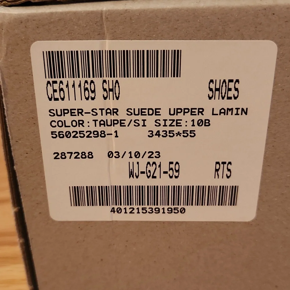 Golden Goose Super Star Taupe Suede, Pink Laces, Silver Star, Size 10B, or 40 - Picture 5 of 17